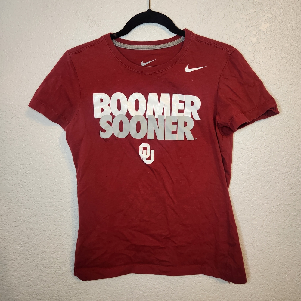 Nike Red Boomer Sooner T-Shirt Slim Fit size L - Picture 2 of 11